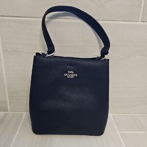 Coach Black Leather Town Bucket Bag